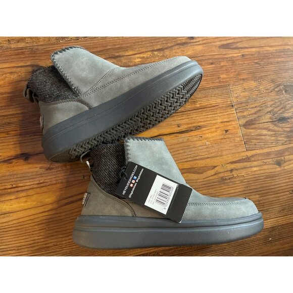 Hey Dude Women Lightweight Boot Mel Suede Stone Grey US 6 EU 37 New With Tag - Picture 3 of 3
